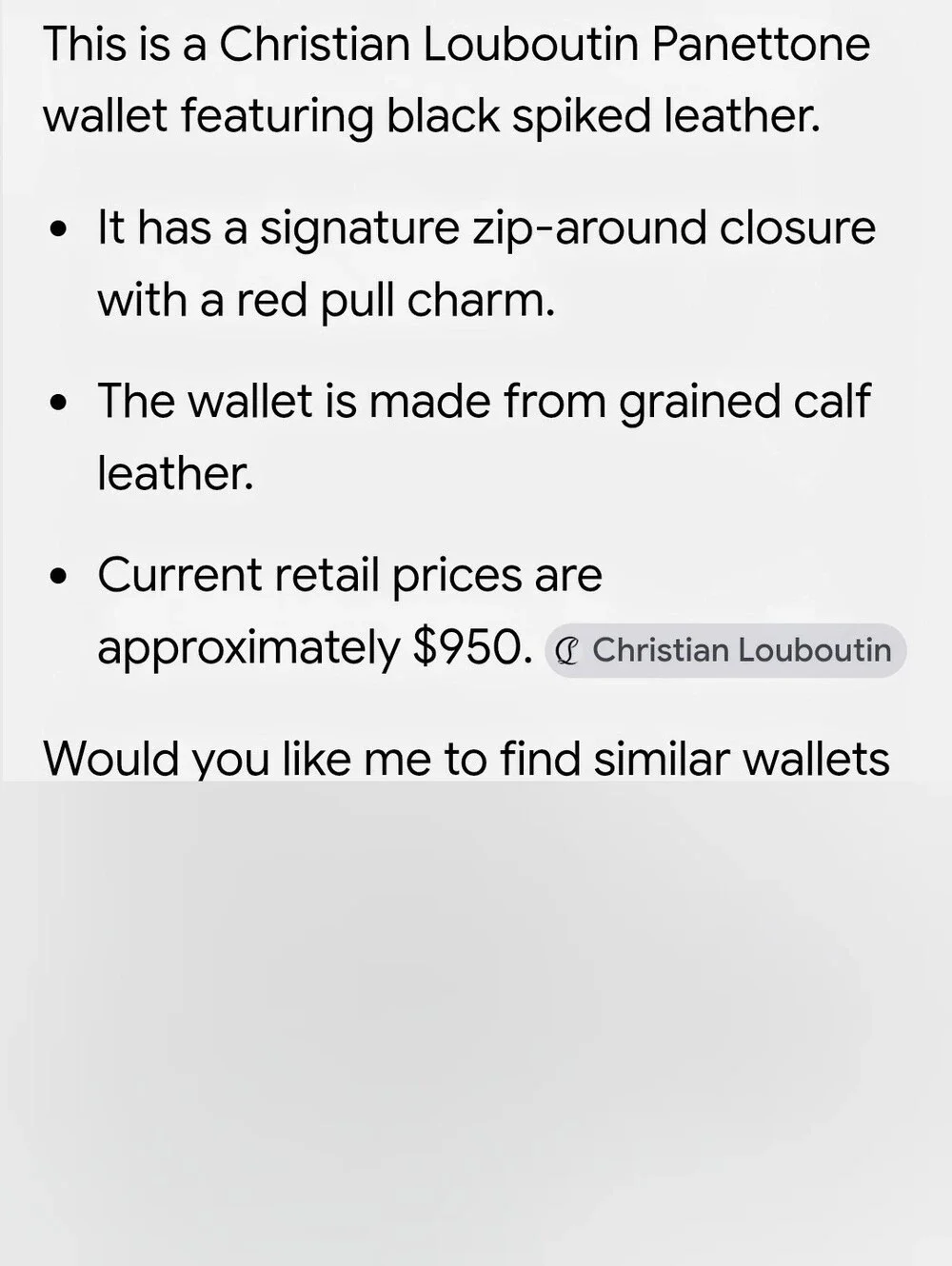 Christian Louboutin 'PANETTONE'  Studded Zip-Around Wallet
